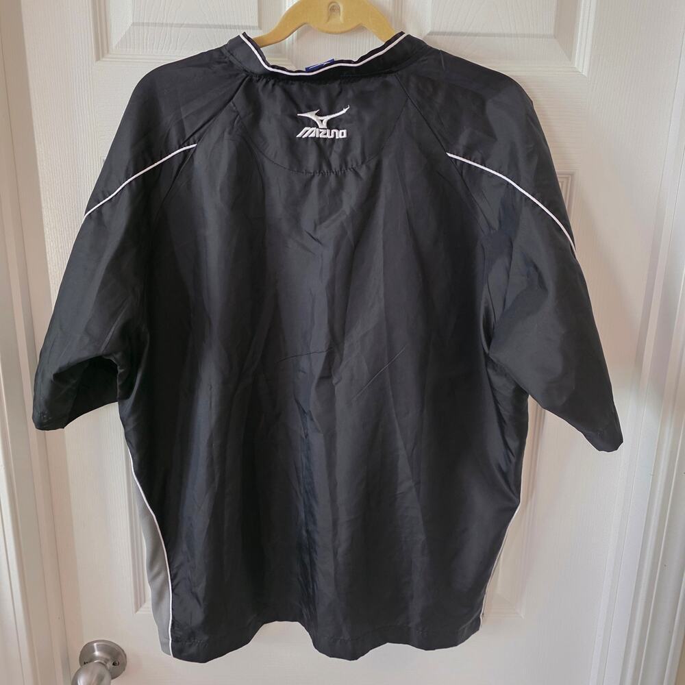 Mizuno Black 1/4 Zip Short Sleeve Batting Practice Shirt Size Medium